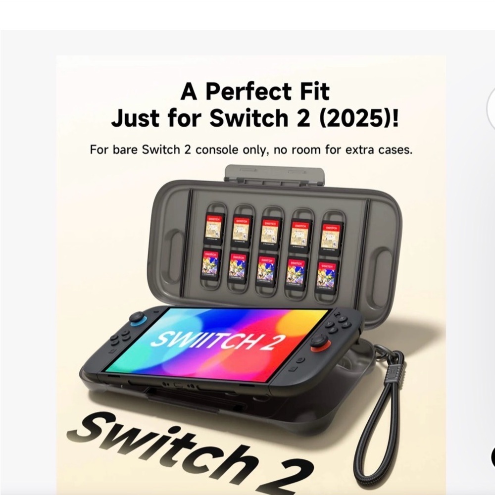 Black Storage Case for Switch 2 - Picture 10 of 10